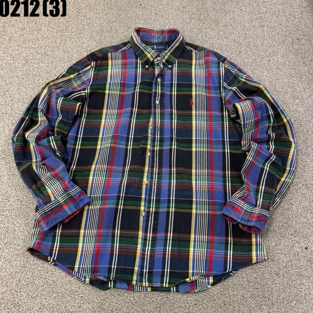 랄프로렌 체크 긴팔 셔츠