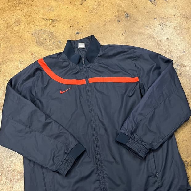 [정품/XL] 나이키 블랙 오렌지 바람막이 자켓 b15