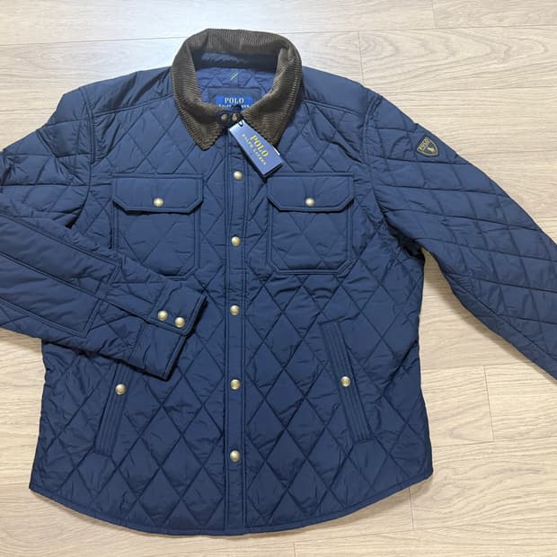 폴로 퀼팅 자켓 라지 네이비
