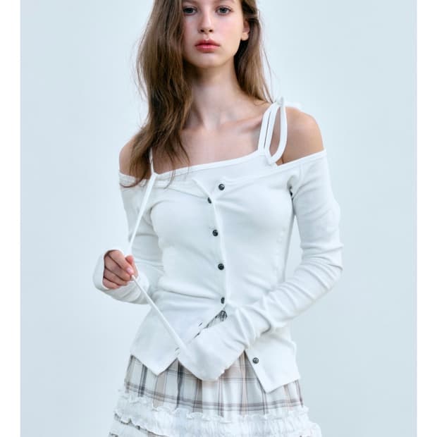 더오유 LAYERED CARDIGAN