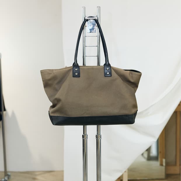 Canvas Leather Tote Bag