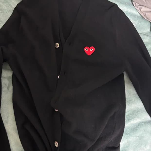 꼼데가르송 가디건 블랙 M