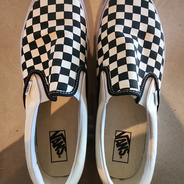 VANS 반스 체커보드 슬립온 팜. 300mm 스니커즈 운동화 단화