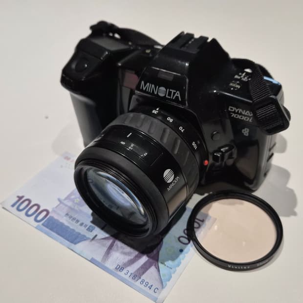 작례O 미놀타 7000i + 미놀타 af 줌 35-105 필름카메라 빈티