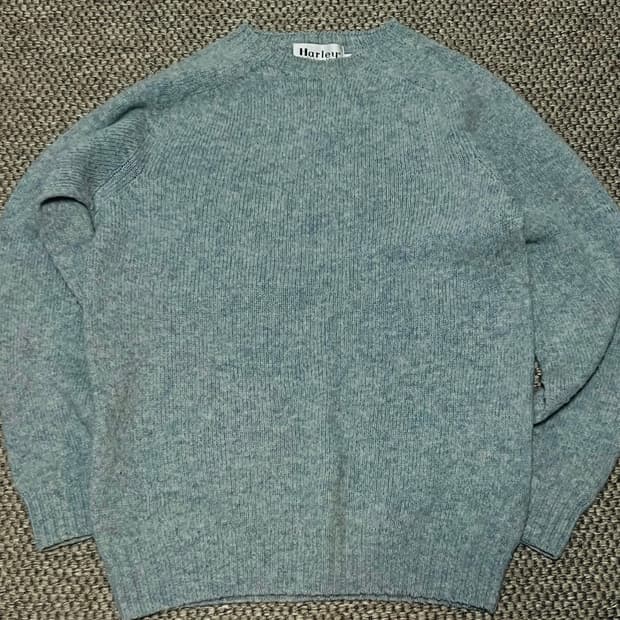 할리오브스코틀랜드 쉐기독 니트 - sea perl컬러 M