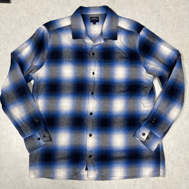 NOAH Blue Check Shirts L