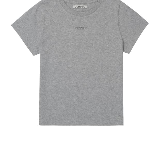 coyseio melange grey logo Tshirt