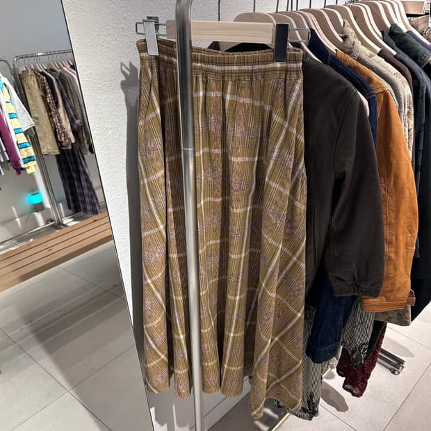 Plantaion by issey miyake check skirt