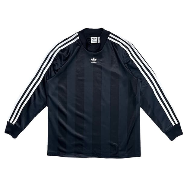  ADIDAS 스트라이프 롱슬리브 블랙 M