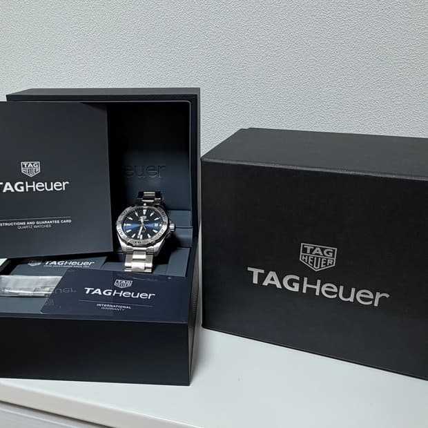 태그호이어 아쿠아레이서 쿼츠 청판 41mm(2019년형)