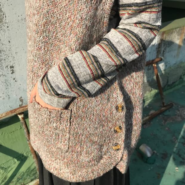 레인보우 스트라이프 니트 