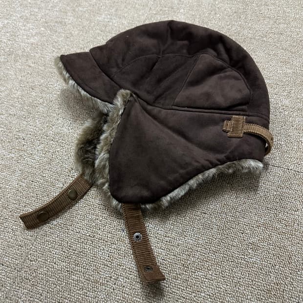 빈티지 브라운 트루퍼 햇