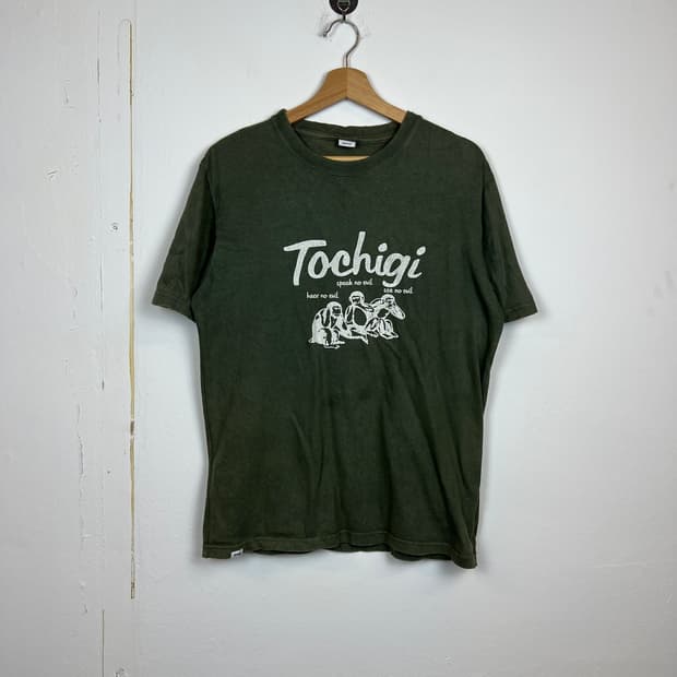 에드윈 올리브색 프린팅 티셔츠 M