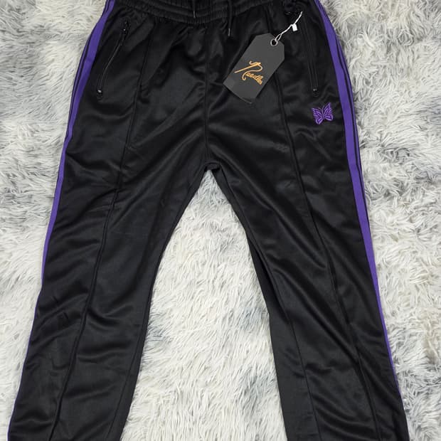 Needles 니들스 트랙 팬츠 블랙/퍼플