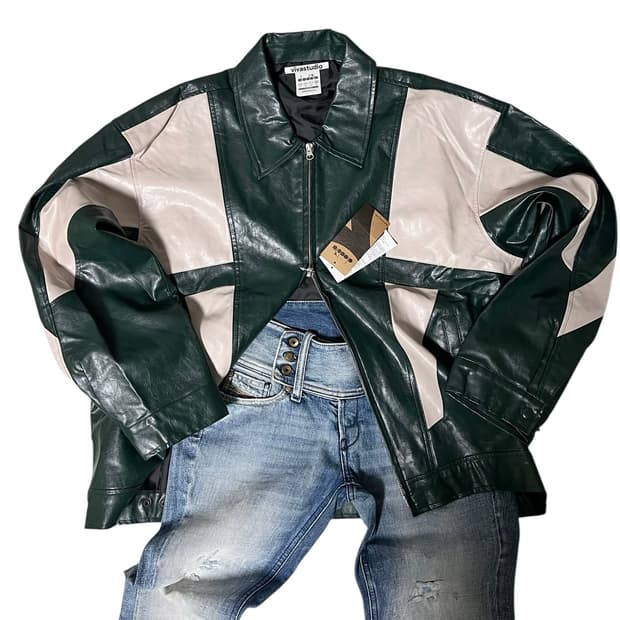 (새상품)디아도라(비바스튜디오x디아도라)투웨이 레더 쟈켓