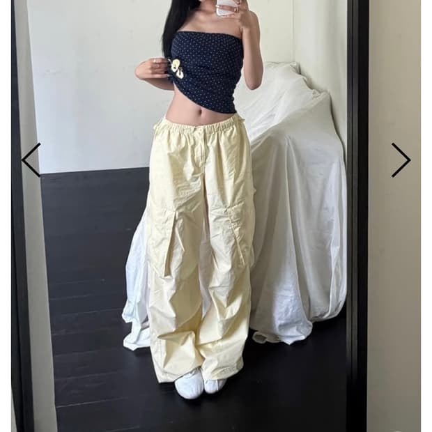 에즈이프캘리 파라수트 카고 팬츠 (레몬)