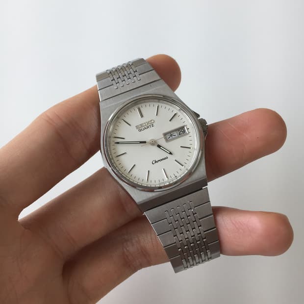80s seiko chronos day-date quartz