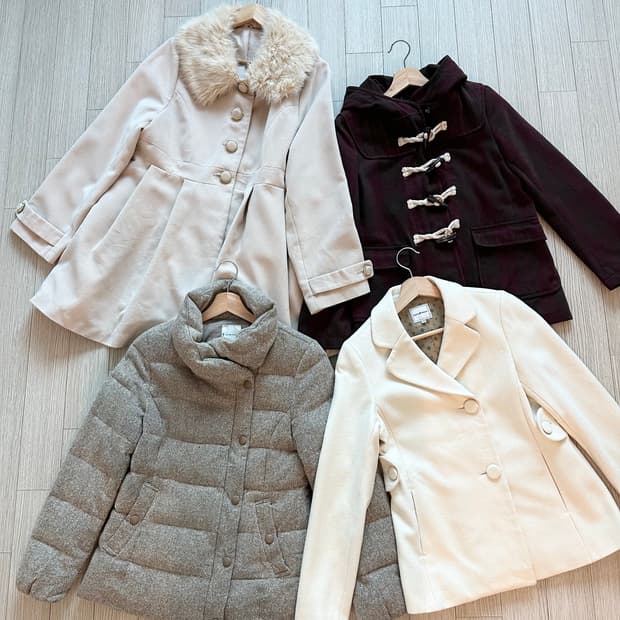 jpn 하구미 스즈코 모리걸 히피 키치 괴짜 코트 패딩 등 아우터세일