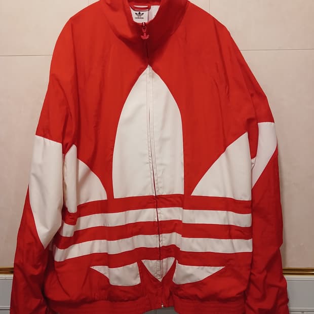 아디다스 정품 남성 빅로고 점퍼 3XL 사이즈