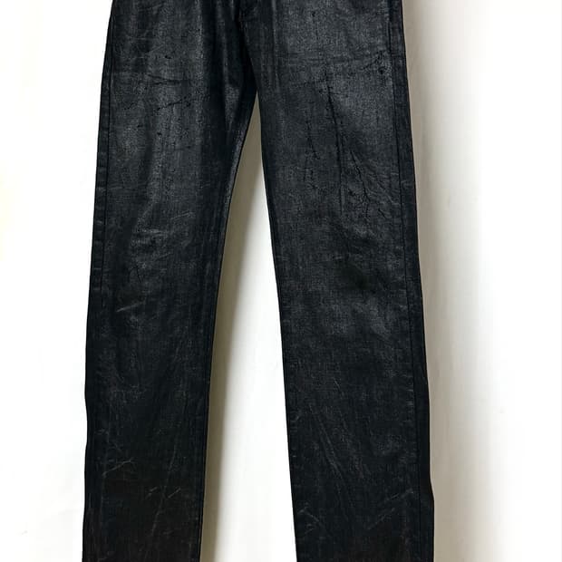 Dior Homme 06s Crashed Waxed Denim Pants