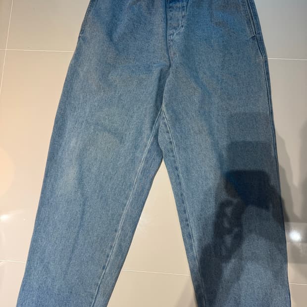 오베이 이지 데님 팬츠 라이트 인디고 블루