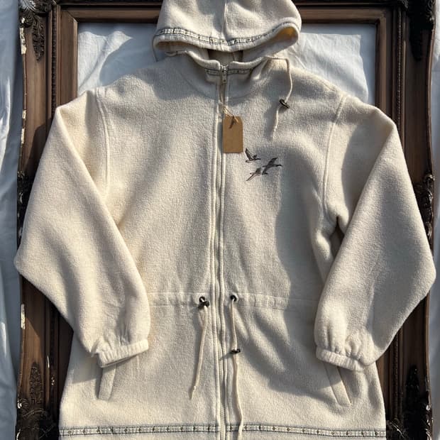 클래식 체크 집업 플리스 자켓