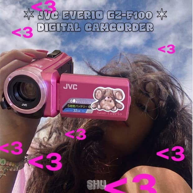 JVC 에브리오 GZ-F100 빈티지 디지털 캠코더 핑크