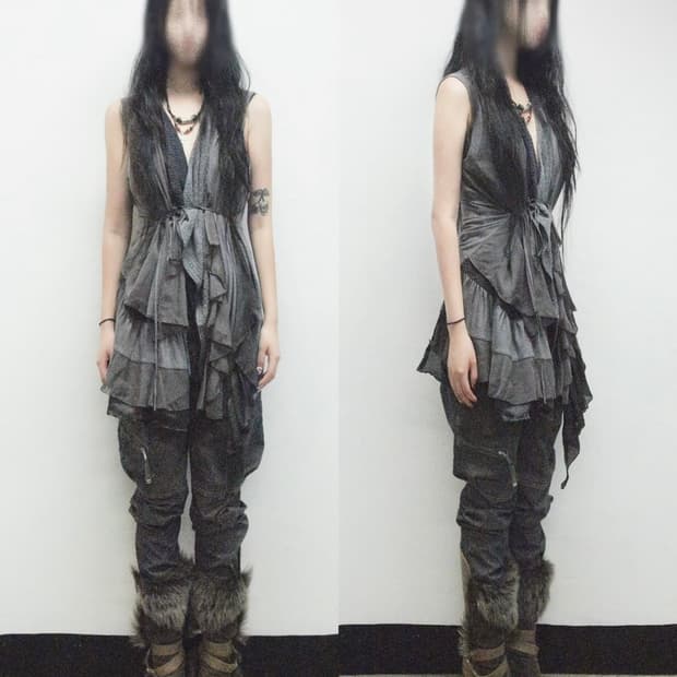 gomme 레이어드 아방가르드 니트 베스트 / 요지야마모토