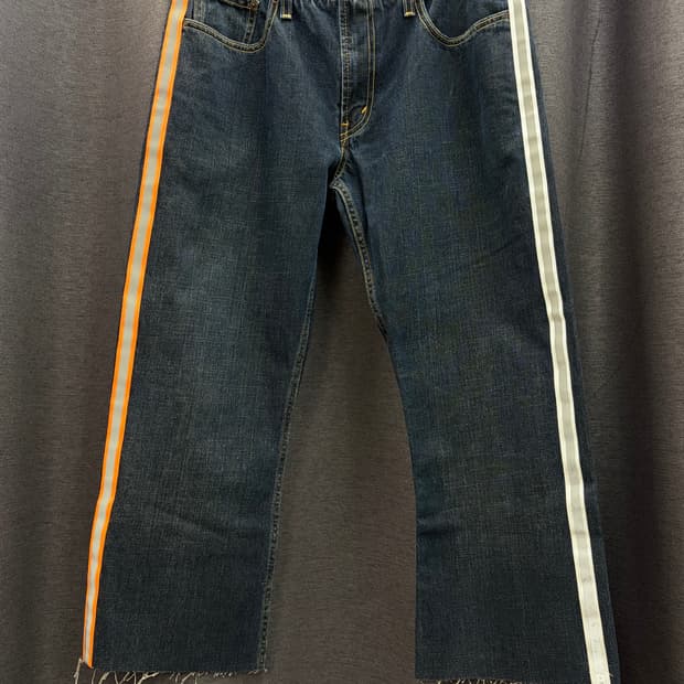 리바이스 오리지널 생지 커팅진 리메이크 진 데님 팬츠