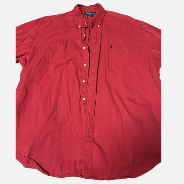 폴로 레드 반팔셔츠 XXL