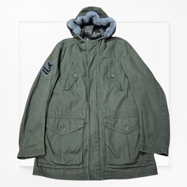 [희귀템🔥] 리바이스 후드 필드 밀리터리 야상 자켓