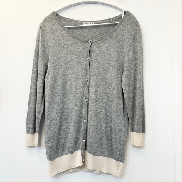 a.v.v standard 일본 빈티지 그레이 얇은 가디건