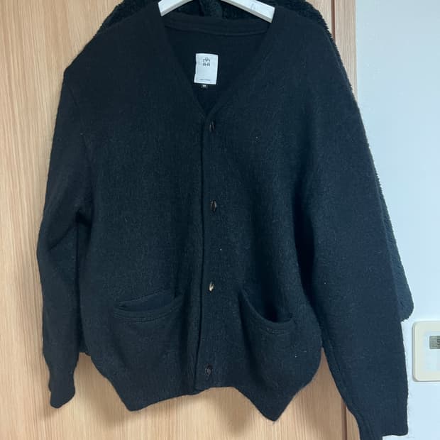 폴리테루 모헤어 가디건 블랙