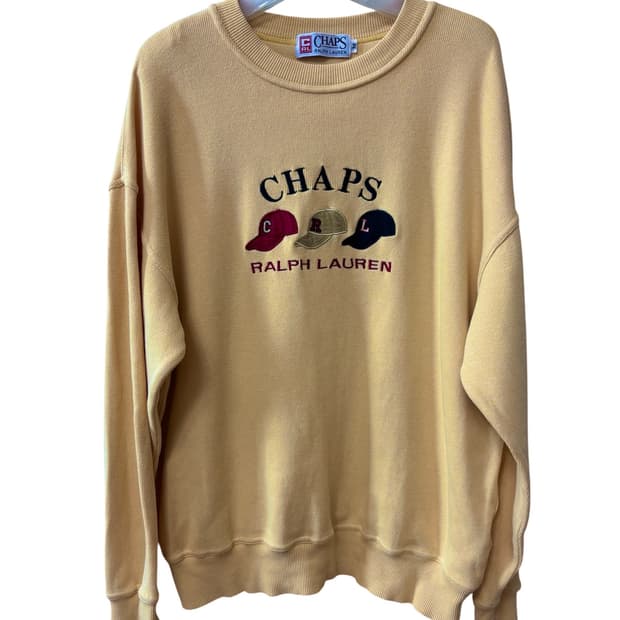 90s 챕스 랄프로렌 3-CAP 크루넥 셔츠