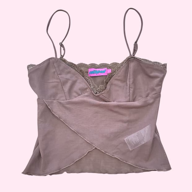 [예약판매] Y2K 레이스 캐미솔 탑-S