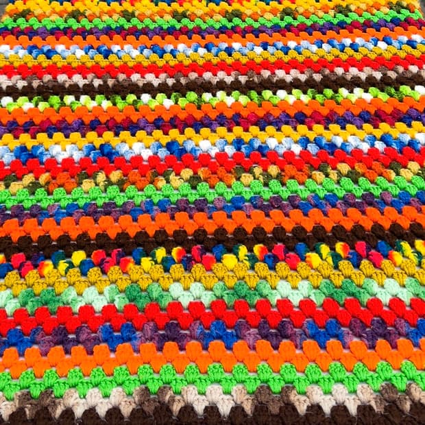 빈티지 소품 USA 크로셰 블랭킷