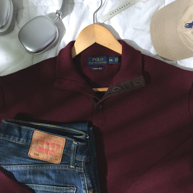 (MAN) 폴로랄프로렌 버튼넥니트 L 