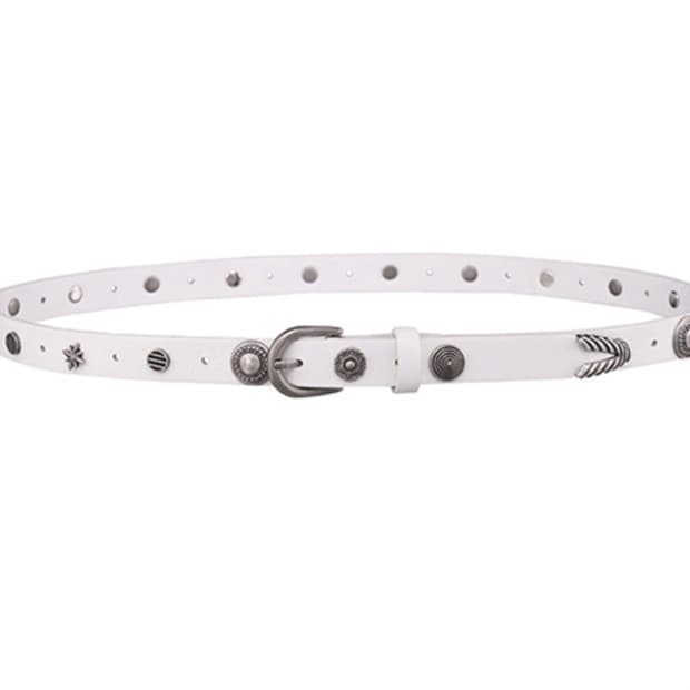 레이브 웨스턴 소가죽 벨트 (white)