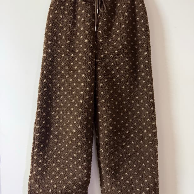 새상품 여자 도트 뽀글이 팬츠