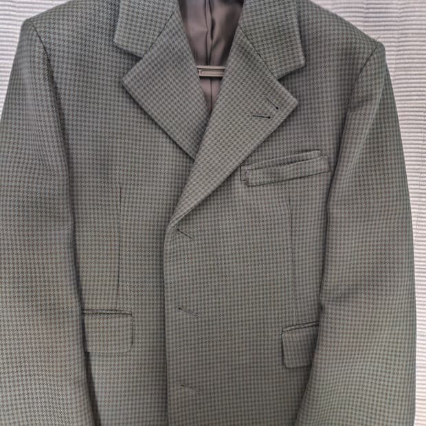 stu 그린체크 블레이저