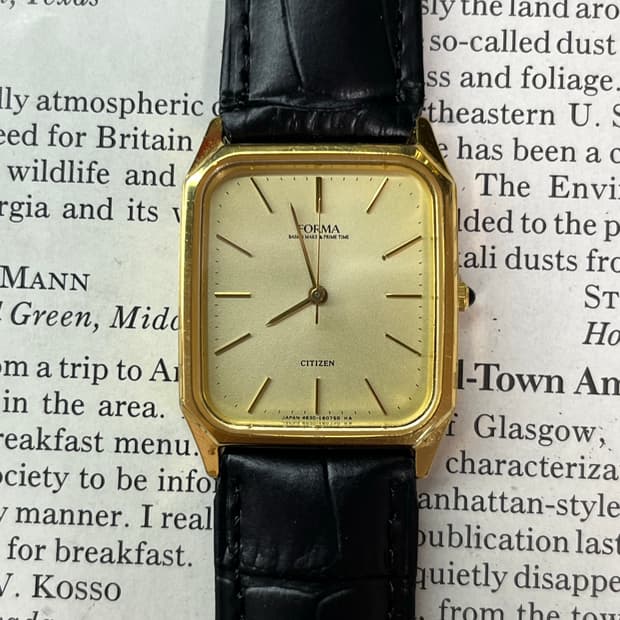 빈티지 시티즌 포르마 탱크 쿼츠 시계