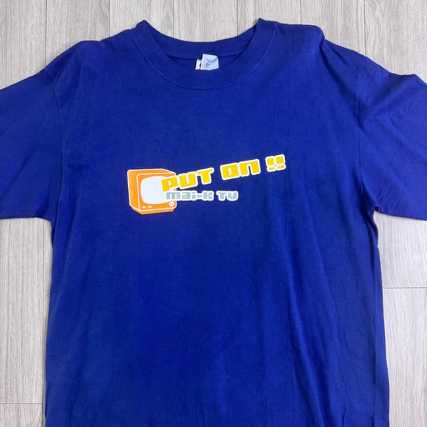 아메리칸 빈티지 반팔 티셔츠 블루