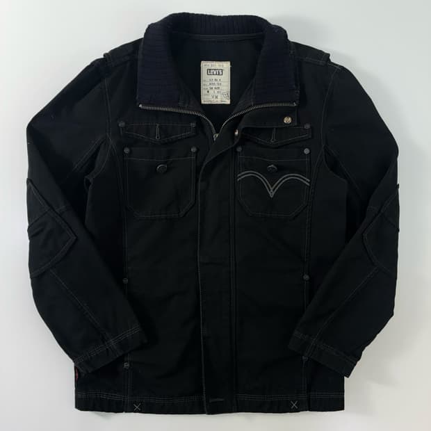 Levi's  리바이스 센터포켓 스티치 블랙 데님자켓 