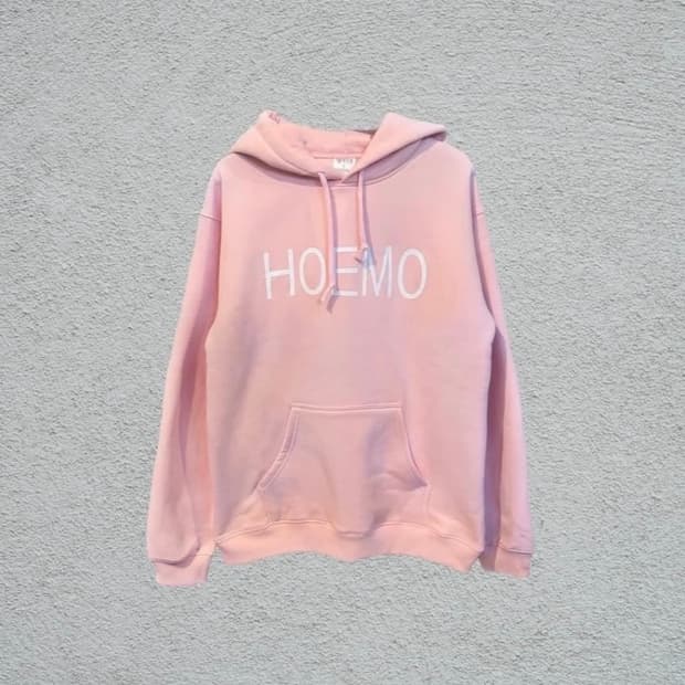 (1) 빨간줄 후드 핑크