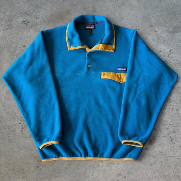 10s 파타고니아 신칠라 스냅-T 블루 옐로우