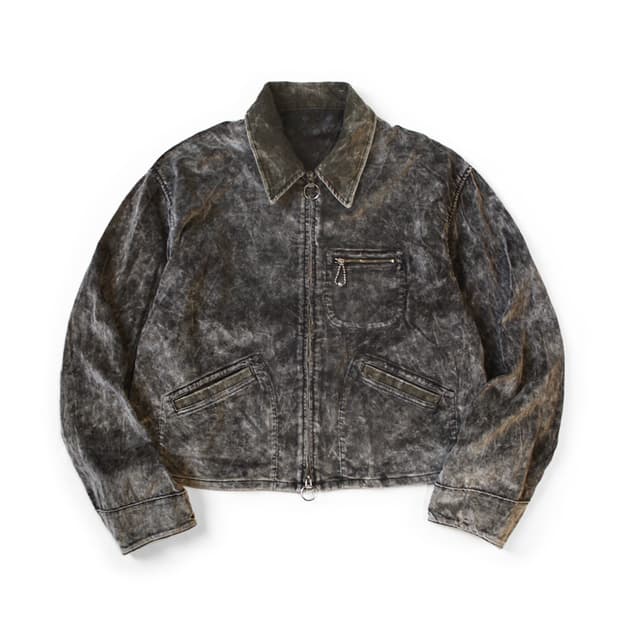 [3] 캐피탈 벨베틴 헌터 더티 다이드 드리즐러 자켓 블랙 kapital