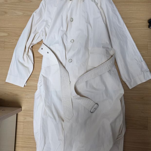 사하라 sahara 나일론 트렌치코트 raw칼라