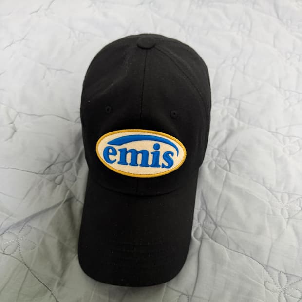 Emis 와펜 블랙 볼캡 실착1회 새상품급 판매