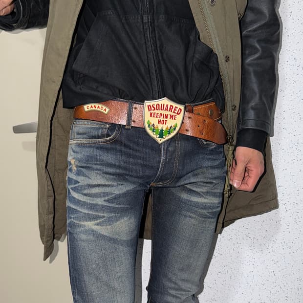 디스퀘어드2 빅 버클 벨트