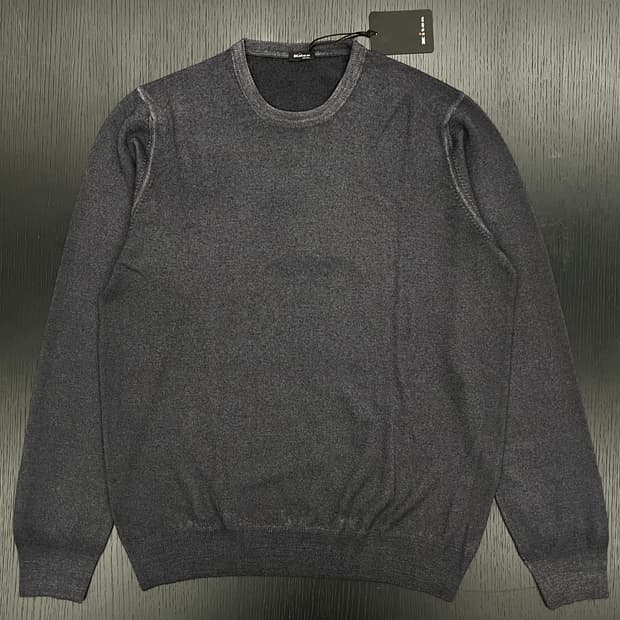 키톤(Kiton) 차콜 울 크루넥 니트